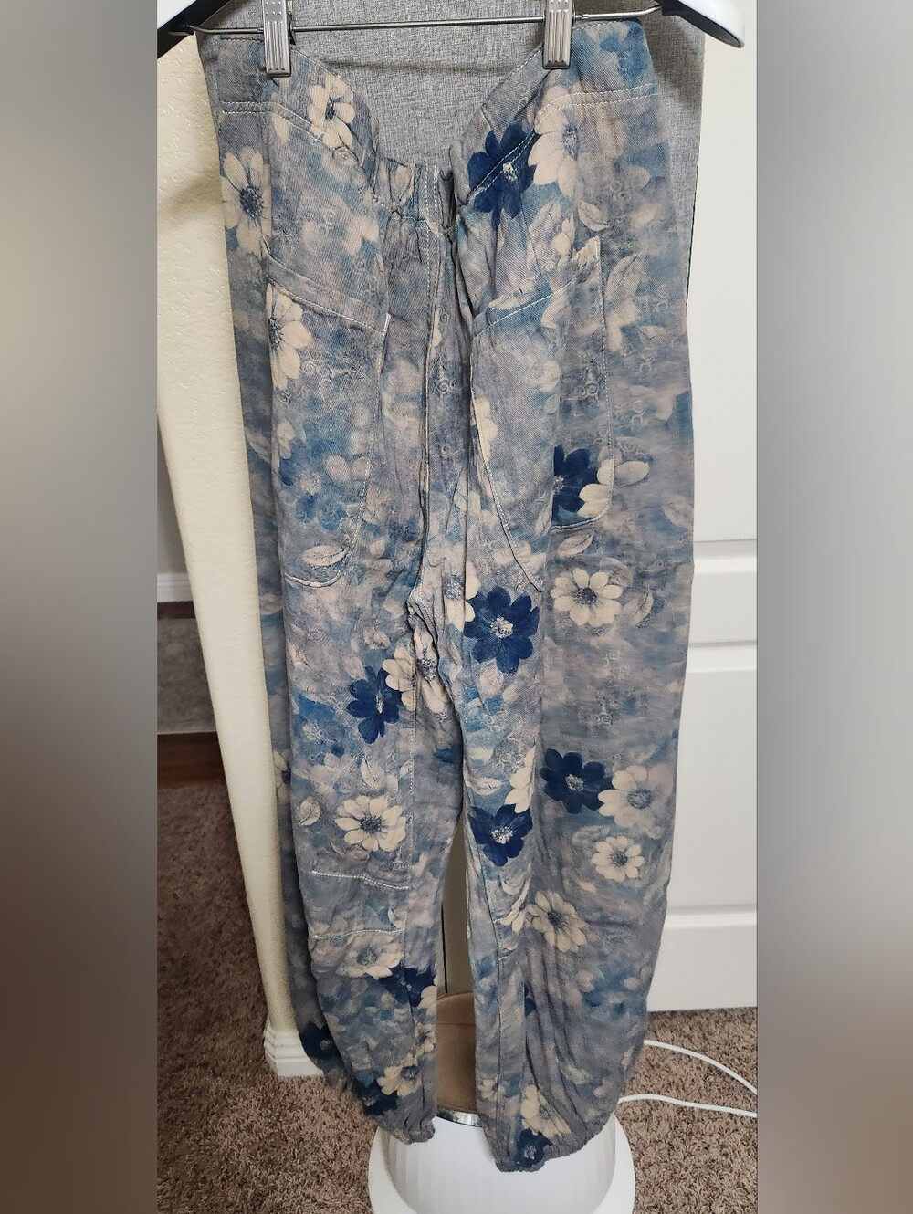 LAST ONE POL Vintage Washed Printed Twill Relaxed Fit Floral Pants Various Sizes - Picture 7 of 7